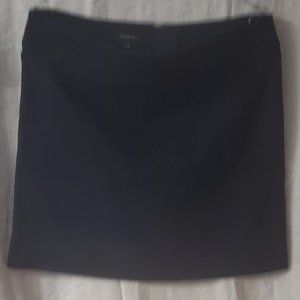 Navy Cotton pique skirt